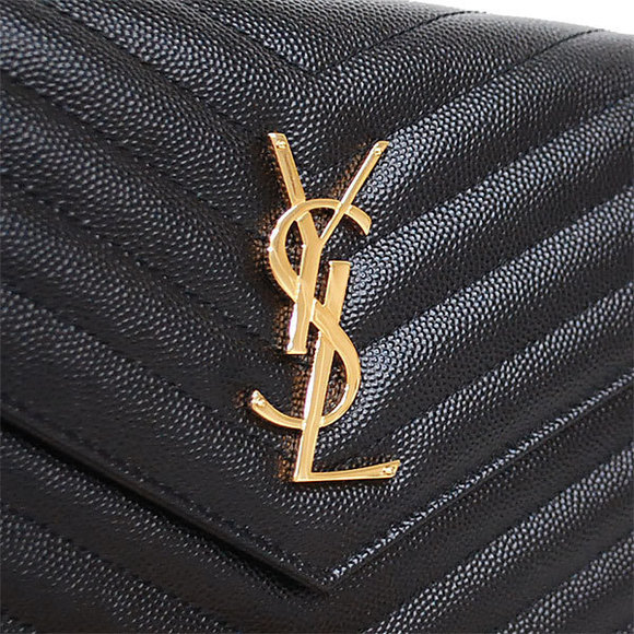 Saint Laurent Chain wallet Shoulder leather YSL Black - Picture 7 of 10